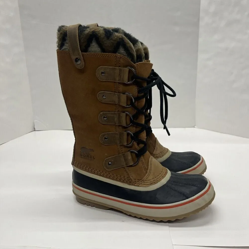 Sorel Womens Joan Of Arctic Knit Elk Waterproof Boots 6 Brown WMN'S NL2142-286